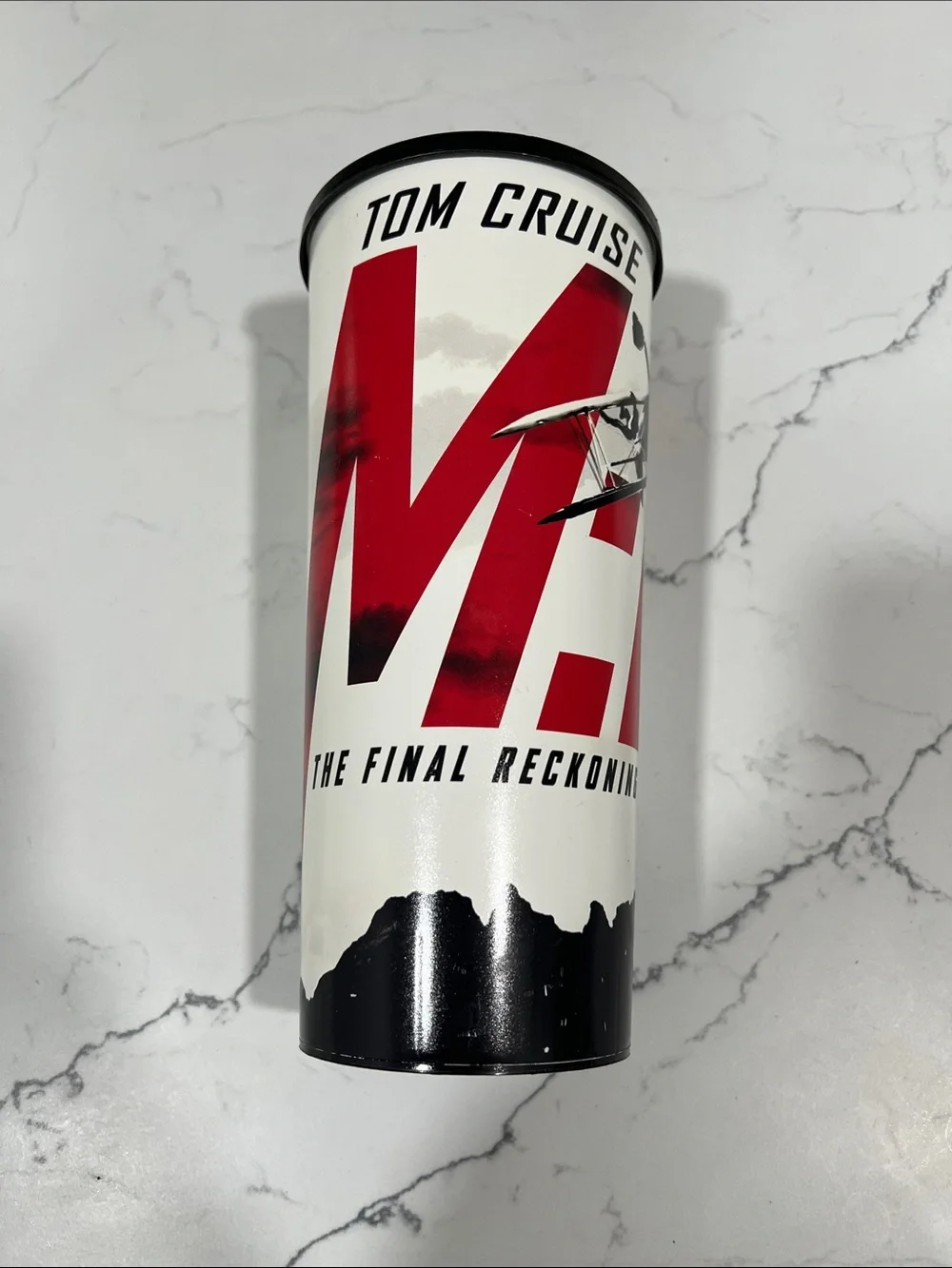 Tom Cruise M:I The Final Reckoning Red & White Collectible Canister